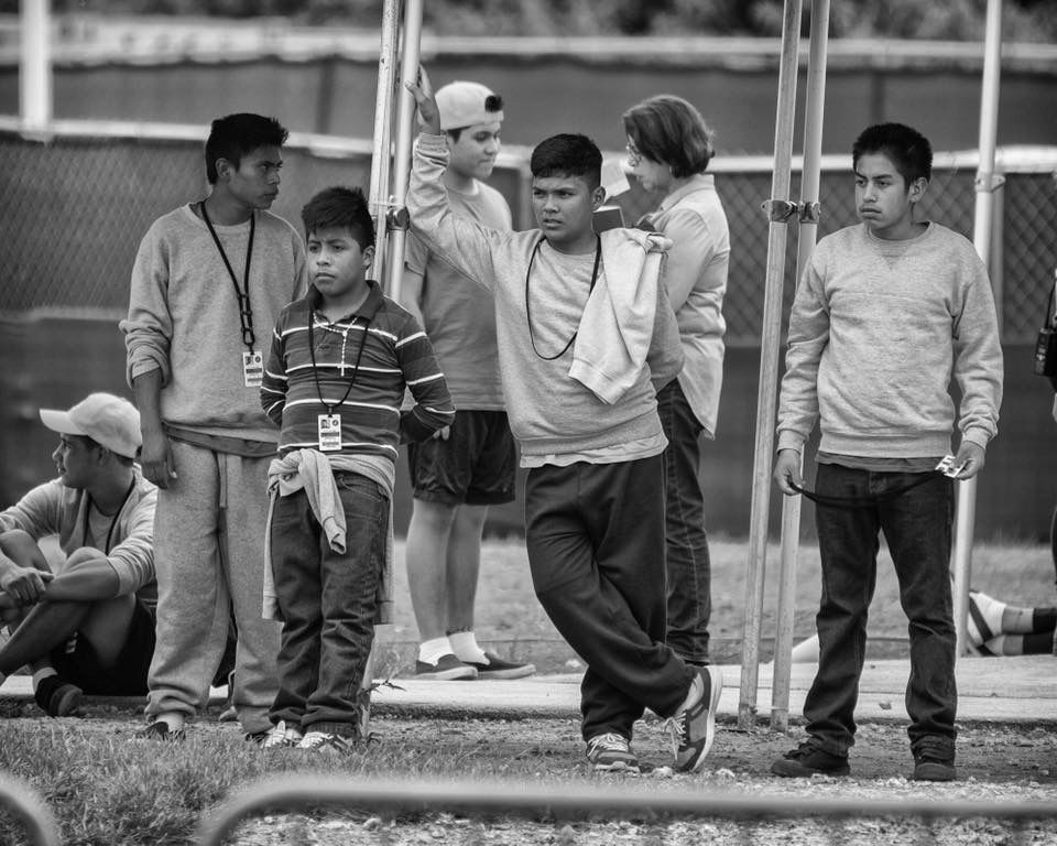 Kids hanging out